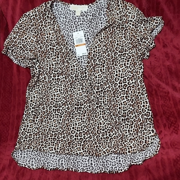 MICHAEL Michael Kors Tops - MICHAEL Kors Animal Print Mock Wrap Blouse Size S